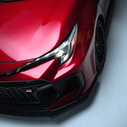JDMuscle [25 - 26 GR Corolla] Spec Kogeki Front Lip | Matte/Gloss Black and Carbon Fiber - JDMuscleFront LipsJDM-E210-LIP-KMBMatte Black