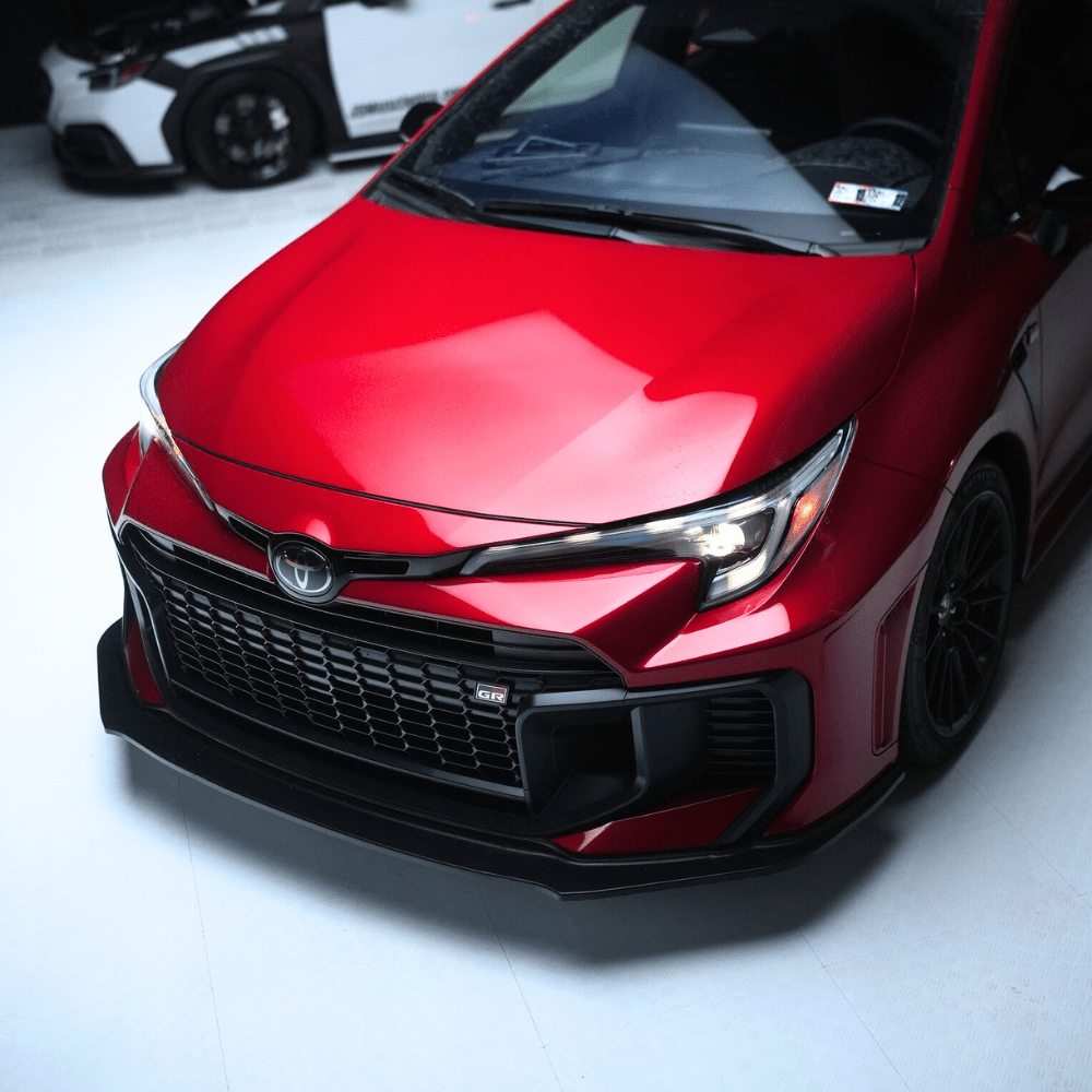 JDMuscle [25 - 26 GR Corolla] Spec Kogeki Front Lip | Matte/Gloss Black and Carbon Fiber - JDMuscleFront LipsJDM-E210-LIP-KMBMatte Black