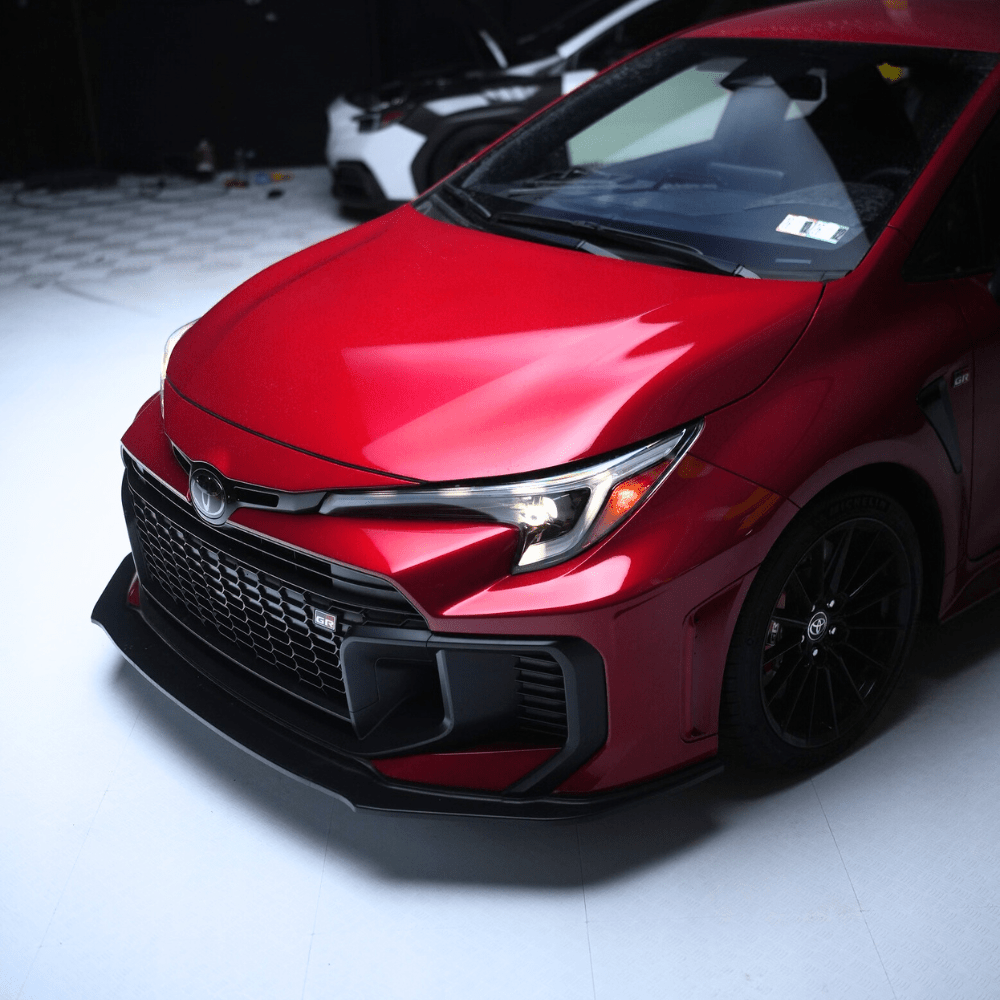 JDMuscle [25 - 26 GR Corolla] Spec Kogeki Front Lip | Matte/Gloss Black and Carbon Fiber - JDMuscleFront LipsJDM-E210-LIP-KMBMatte Black