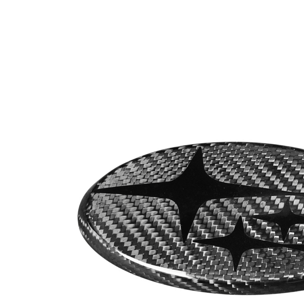 JDMuscle Tanso Carbon Fiber Subaru Emblem Covers Front & Back, Red/White/Blue [22 - 25 WRX, 15 - 21 WRX/STI, 18 - 23 Crosstrek, 17 - 23 Impreza] - JDMuscleOrnaments and EmblemsJDM-WRX22-SEDCFBKBlack