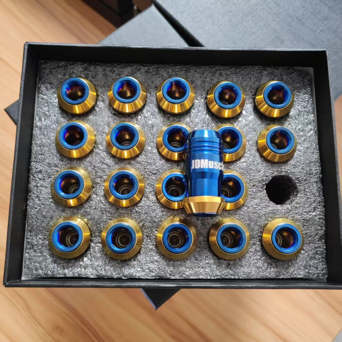 JDMuscle Titanium Lug Nuts 12x1.5 [Universal Fitment - Honda,Lexus,Toyota] - JDMuscleLug NutsJDM-LUG-TI-1215BLUTi Blue