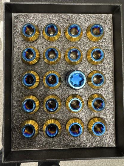 JDMuscle Titanium Lug Nuts 12x1.5 [Universal Fitment - Honda,Lexus,Toyota] - JDMuscleLug NutsJDM-LUG-TI-1215BLUTi Blue