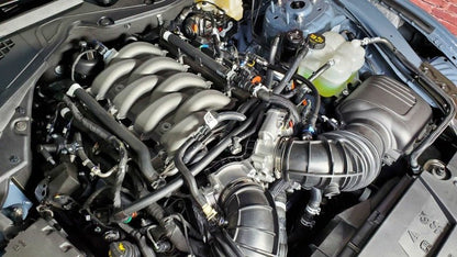 J&L 2024 Ford Mustang 5.0L Oil Separator 3.0 PCV Side - Black Anodized - JDMuscleShop the look 2jlt3091P-B