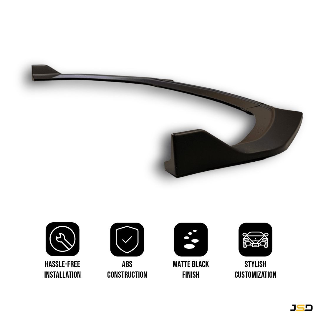 JSD 24+ Ford Mustang 3 - Piece Chin Spoiler for GT/ EcoBoost （Without PERFORMANCE PACK） - JDMuscleFront LipsCS-MU24-MBMatte Black