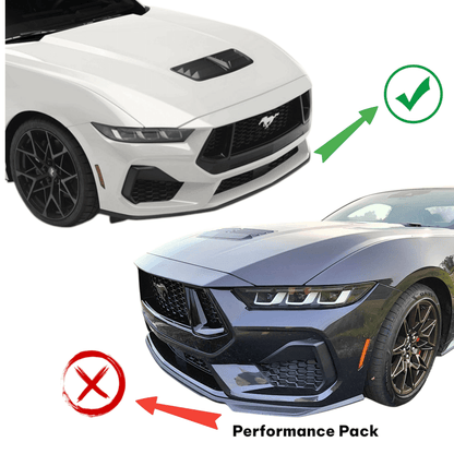 JSD 24+ Ford Mustang 3 - Piece Chin Spoiler for GT/ EcoBoost （Without PERFORMANCE PACK） - JDMuscleFront LipsCS-MU24-GBGlossy Black