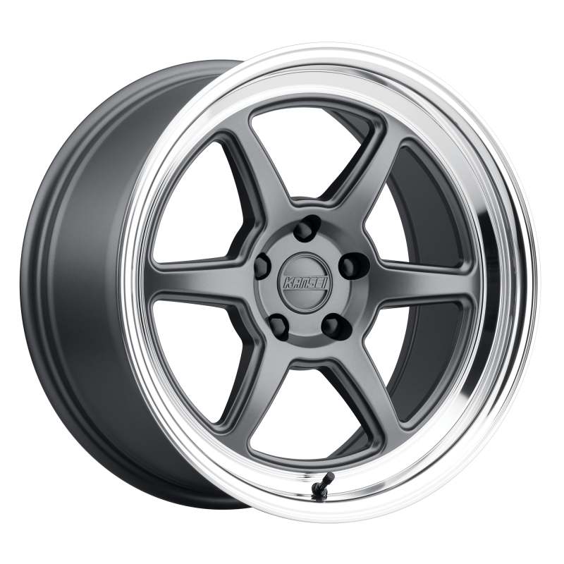 Kansei K14G Roku 18x9.5in / 5x114.3 BP / 38mm Offset / 73.1mm Bore - Grey & Machined Lip Wheel - JDMuscleSPK590812