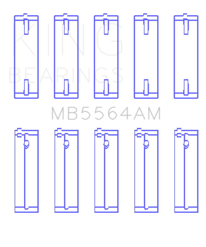King Engine Bearings Toyota 3E Main Bearing Set with Size +0.50mm – High - Quality Aluminum Bimetal Design | kingMB5564AM0.5 - JDMuscleSPK770843