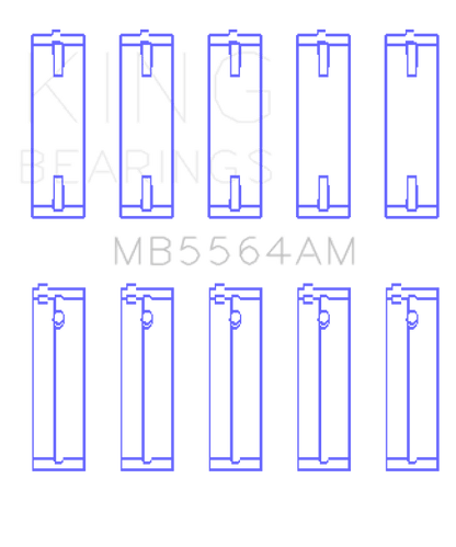 King Engine Bearings Toyota 3E Main Bearing Set with Size +0.50mm – High - Quality Aluminum Bimetal Design | kingMB5564AM0.5 - JDMuscleSPK770843