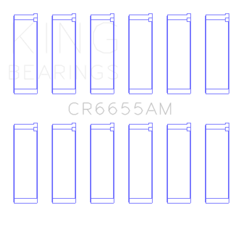 King Mazda JE39 (Size STD) Connecting Rod Bearings Set (6 Pairs) - JDMuscleNon - CategorizedkingCR6655AM