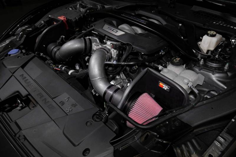 K&N 2024+ Ford Mustang V8 5.0L Typhoon Performance Air Intake System - JDMuscleShop the look 2knn69-3541TC