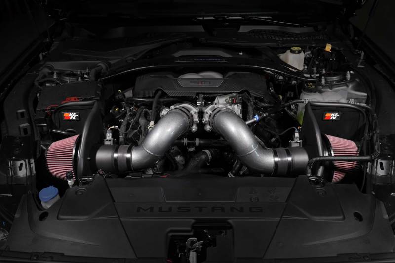 K&N 2024+ Ford Mustang V8 5.0L Typhoon Performance Air Intake System - JDMuscleShop the look 2knn69-3541TC