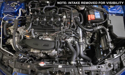 K&N 22 - 24 Honda Civic 1.5L L4 Aluminum Charge Pipe Kit - Gunmetal Gray - JDMuscleCharge Pipesknn77-1022KC