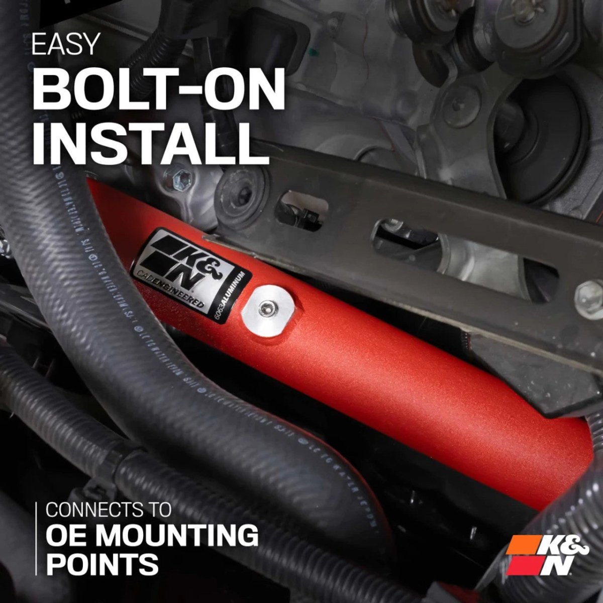 K&N [23+ GR Corolla] Charge Pipe Kit - Wrinkle Red | 77 - 1018TWR - JDMuscleCharge Pipesknn77-1018TWR