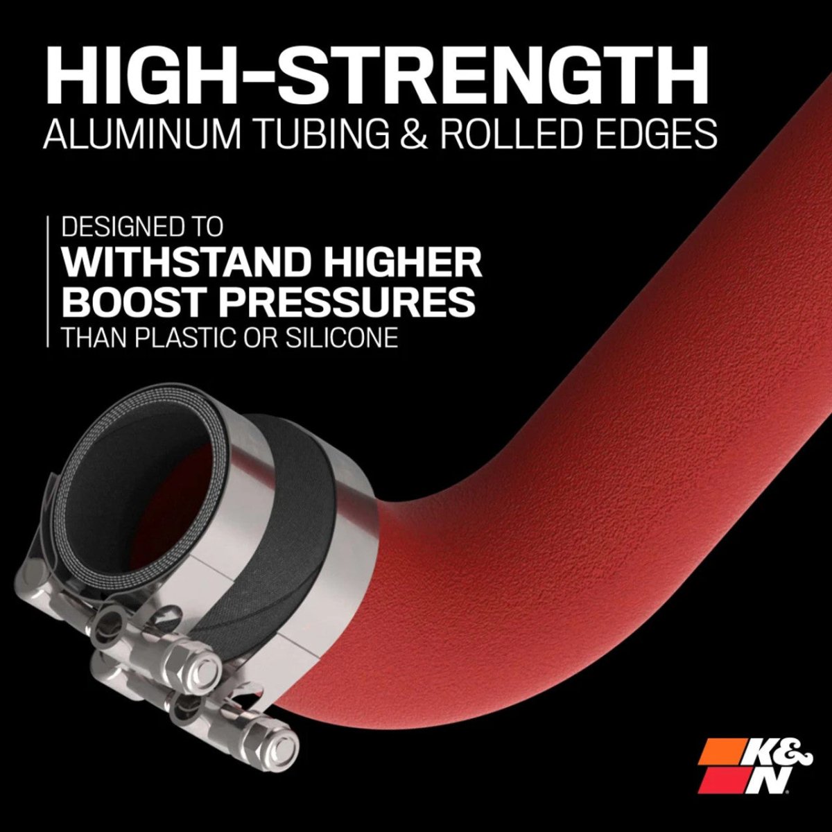 K&N [23+ GR Corolla] Charge Pipe Kit - Wrinkle Red | 77 - 1018TWR - JDMuscleCharge Pipesknn77-1018TWR