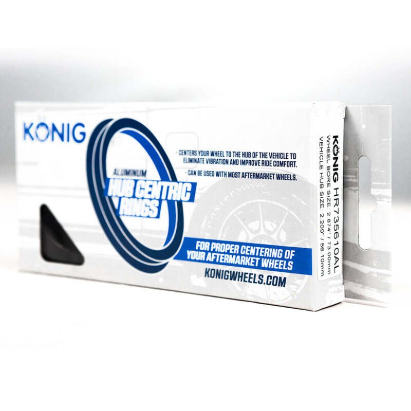 Konig Aluminum Hub Ring Set (4pcs) - 73.1mm O.D. / 56.1mm I.D. - JDMuscleSPKkngHR735610AL