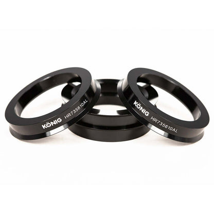 Konig Aluminum Hub Ring Set (4pcs) - 73.1mm O.D. / 56.1mm I.D. - JDMuscleSPKkngHR735610AL