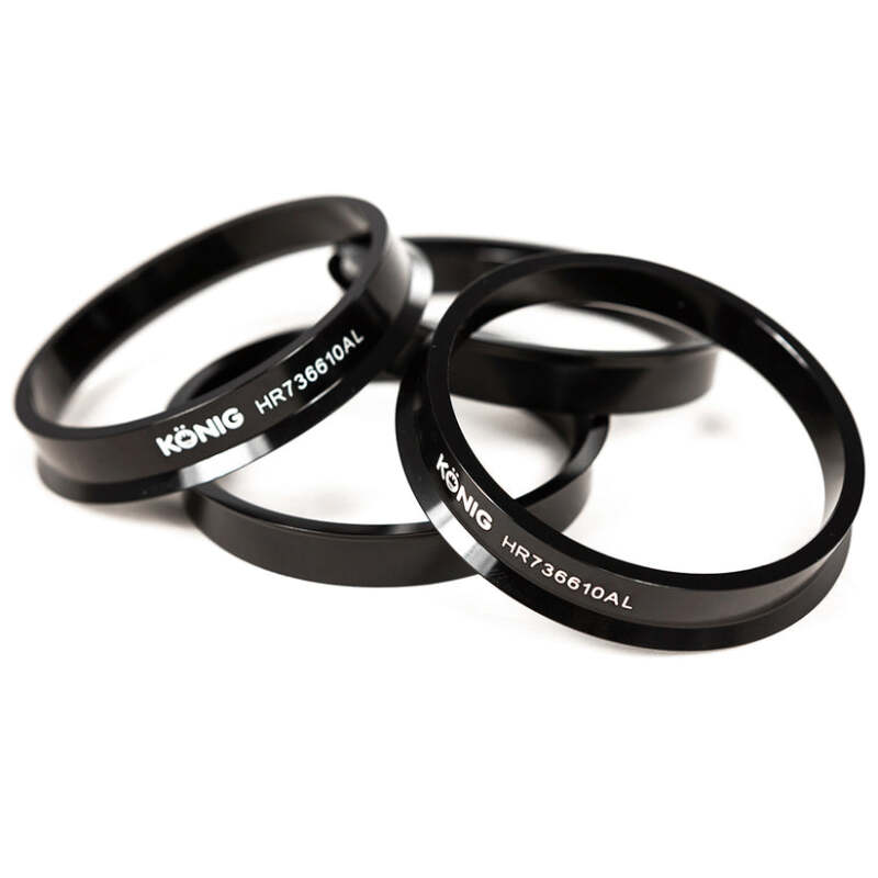 Konig Aluminum Hub Ring Set (4pcs) - 73.1mm O.D. / 66.1mm I.D. - JDMuscleSPKkngHR736610AL
