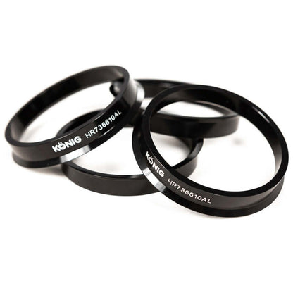 Konig Aluminum Hub Ring Set (4pcs) - 73.1mm O.D. / 66.1mm I.D. - JDMuscleSPKkngHR736610AL
