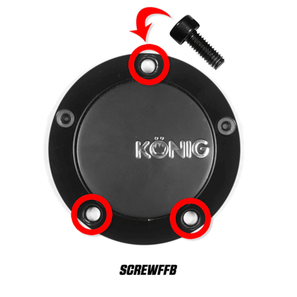 Konig Cap Screw (Black) For CAPFFB - Flow Formed (Single) - JDMuscleSPKkngSCREWFFB