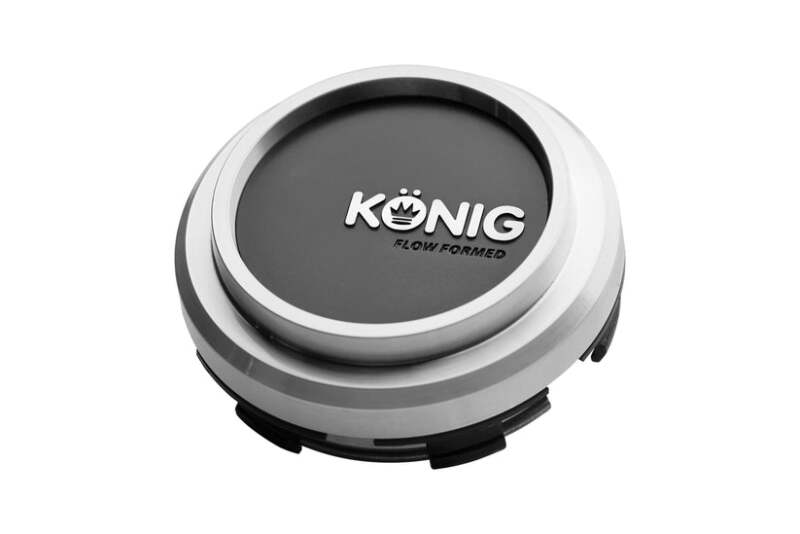 Konig Flow Formed Pop - in Center Cap - Heliogram/Neoform - Silver w/ Black Face - JDMuscleSPKkngCAPFFPIT
