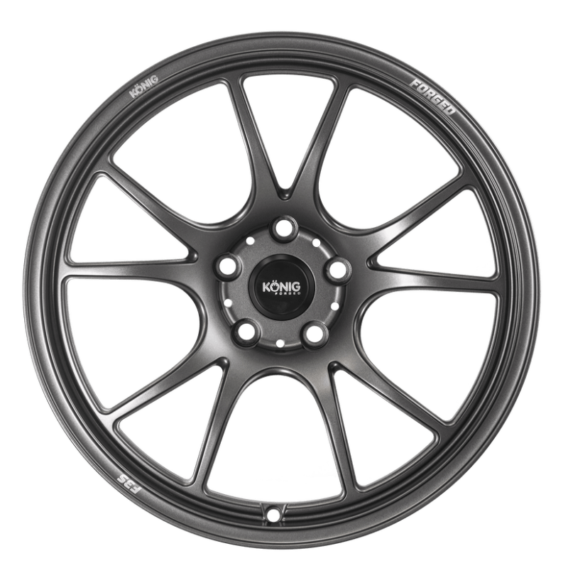 Konig Forged F3S 17x8 / 5x114.3 / ET35 - Satin Charcoal Knurled Bead - JDMuscleSPKkngF3S8751435G