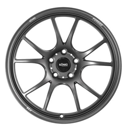 Konig Forged F3S 17x8 / 5x114.3 / ET35 - Satin Charcoal Knurled Bead - JDMuscleSPKkngF3S8751435G