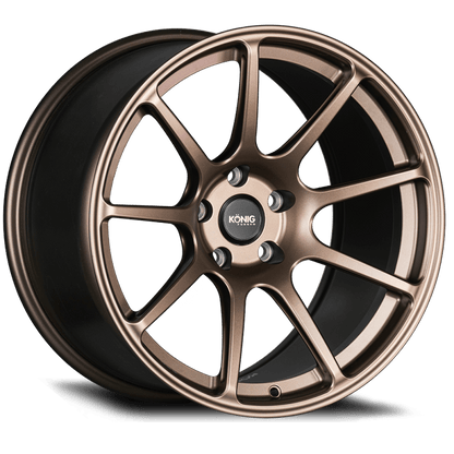Konig Forged F5R 18x9 5x112 ET42 Satin Bronze Wheel (Knurled Bead) - JDMuscleSPKkngF5R998512428