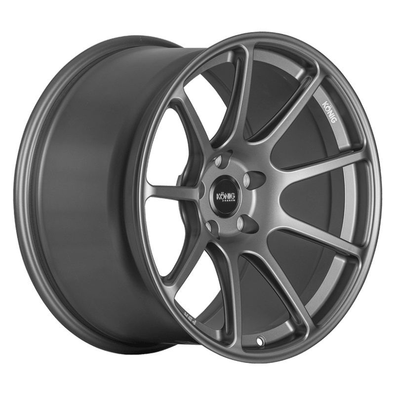 Konig Forged F5R 18x9.5 A 5x114.3 ET25 Ash Silver Wheel (Knurled Bead) - JDMuscleSPKkngF5RN851425S