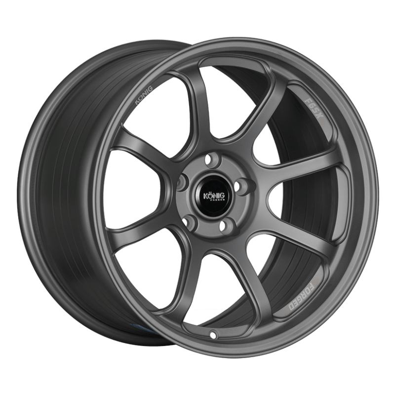 Konig Forged F6SX 18x10 5x120 ET40 Satin Grey Wheel (Knurled Bead) - JDMuscleSPKkngF6SX0852040G