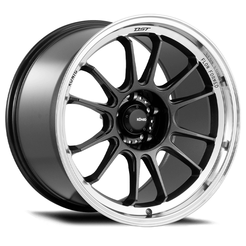 Konig Hypergram 18X11 5X114.3 ET15 Metallic Carbon W/ Machined Lip Flow Formed - JDMuscleSPK504062