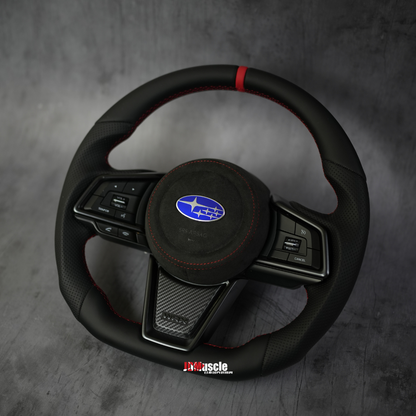 JDMuscle 22-24 Subaru WRX Custom Steering Wheel compatible w/ MT and CVT | Carbon Fiber / Painted / Alcantara / Leather / Forged / Honey Comb / LED