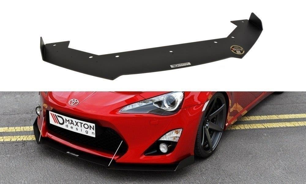 Maxton Design [12 - 16 Toyota GT86] Front Racing Splitter - With Wings - JDMuscleFront LipsTO-GT86-1-CNC-FD2A
