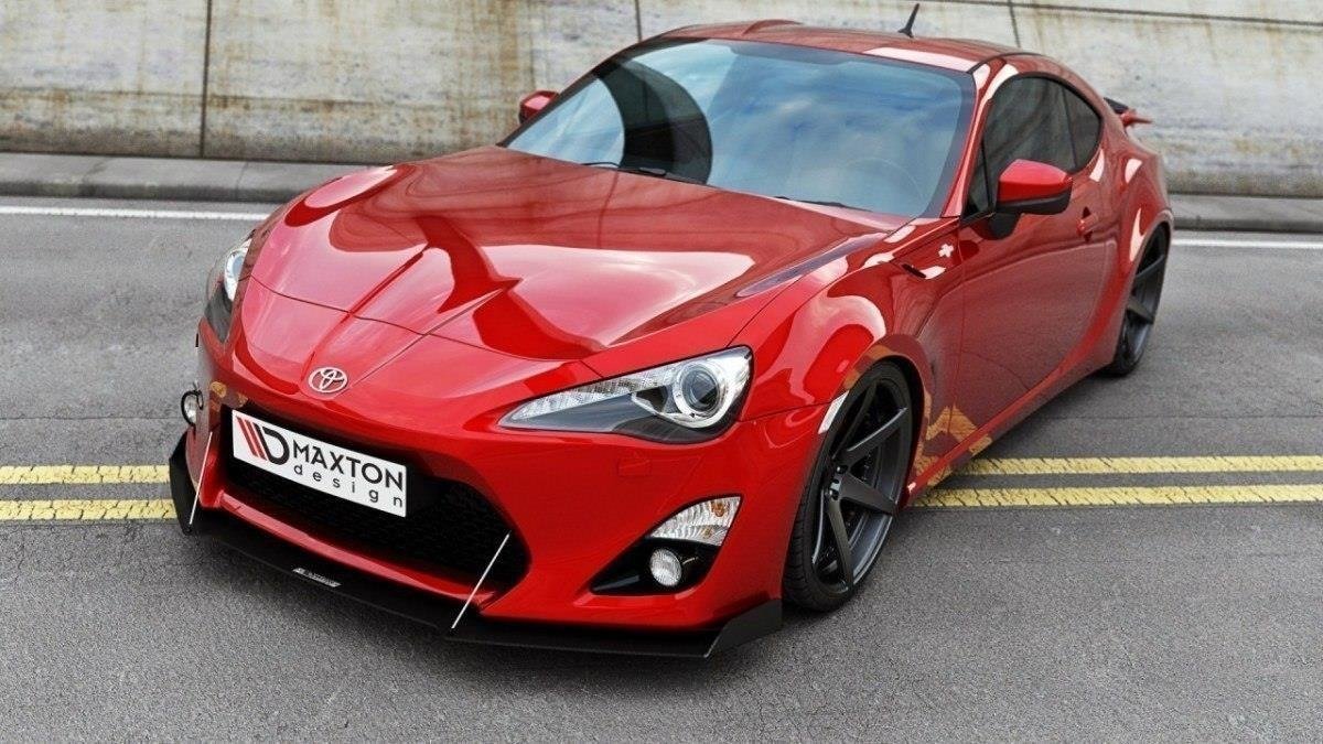 Maxton Design [12 - 16 Toyota GT86] Front Racing Splitter - With Wings - JDMuscleFront LipsTO-GT86-1-CNC-FD2A
