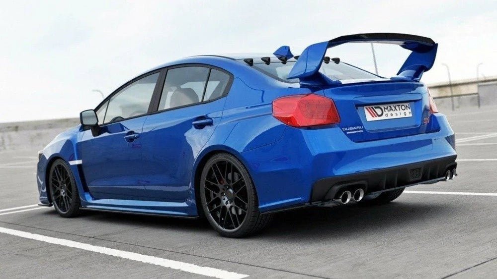 Maxton Design [15 - 21 WRX/STI] Rear Splitter - GLOSS BLACK - JDMuscleBody KitsSU-IM-4-WRX-STI-RD1G