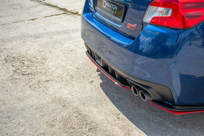 Maxton Design [15 - 21 WRX/STI] Rear Splitter V.2 - GLOSS BLACK - JDMuscleBody KitsSUIM4WRXSTI-RD1RRED+RD1G
