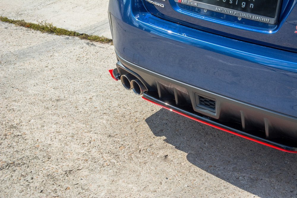 Maxton Design [15 - 21 WRX/STI] Rear Splitter V.2 - GLOSS BLACK - JDMuscleBody KitsSUIM4WRXSTI-RD1RRED+RD1G