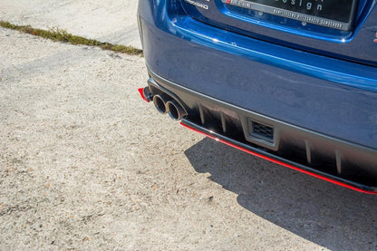 Maxton Design [15 - 21 WRX/STI] Rear Splitter V.2 - GLOSS BLACK - JDMuscleBody KitsSUIM4WRXSTI-RD1RRED+RD1G