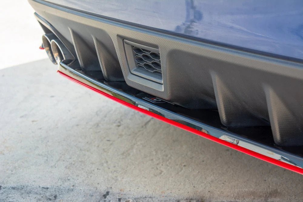 Maxton Design [15 - 21 WRX/STI] Rear Splitter V.2 - GLOSS BLACK - JDMuscleBody KitsSUIM4WRXSTI-RD1RRED+RD1G