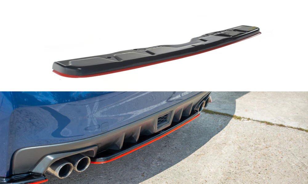 Maxton Design [15 - 21 WRX/STI] Rear Splitter V.2 - GLOSS BLACK - JDMuscleBody KitsSUIM4WRXSTI-RD1RRED+RD1G