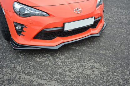 Maxton Design [17 - 20 Toyota GT86 Facelift] Front Splitter V.2 - GLOSS BLACK - JDMuscleFront LipsTO-GT86-1F-FD2G