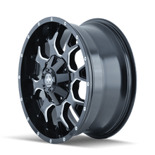Mayhem 8015 Warrior 17x9 / 5x114.3 BP / 18mm Offset / 87mm Hub Black w/ Milled Spokes Wheel - JDMuscleSPK518305