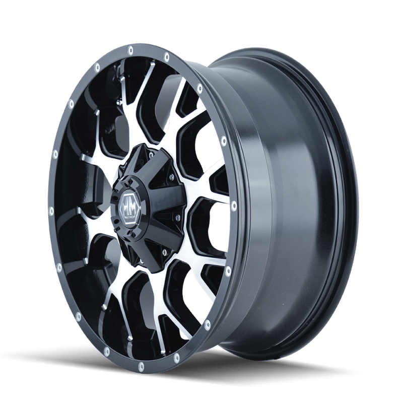 Mayhem 8015 Warrior 18x9 / 5x114.3 BP / - 12mm Offset / 87mm Hub Black/Machined Face Wheel - JDMuscleSPK518334