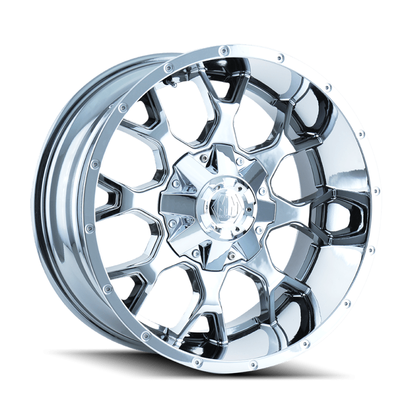 Mayhem 8015 Warrior 18x9 / 5x114.3 BP / 18mm Offset / 87mm Hub Chrome Wheel - JDMuscleSPK518448