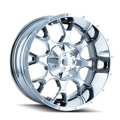 Mayhem 8015 Warrior 18x9 / 5x114.3 BP / 18mm Offset / 87mm Hub Chrome Wheel - JDMuscleSPK518448