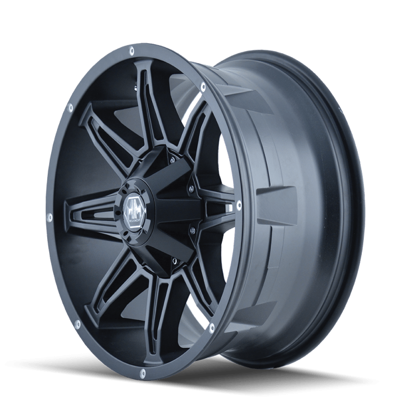 Mayhem 8090 Rampage 17x9 / 5x114.3 BP / - 12mm Offset / 87mm Hub Matte Black Wheel - JDMuscleSPK518018