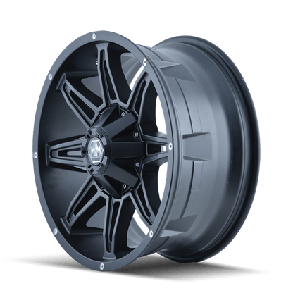 Mayhem 8090 Rampage 17x9 / 5x114.3 BP / - 12mm Offset / 87mm Hub Matte Black Wheel - JDMuscleSPK518018