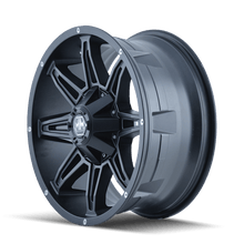 Mayhem 8090 Rampage 17x9 / 5x114.3 BP / 18mm Offset / 87mm Hub Matte Black Wheel - JDMuscleSPK518026