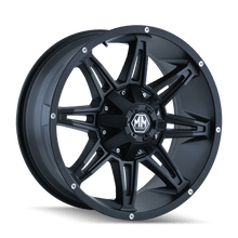 Mayhem 8090 Rampage 18x9 / 5x114.3 BP / - 12mm Offset / 87mm Hub Matte Black Wheel - JDMuscleSPK518020