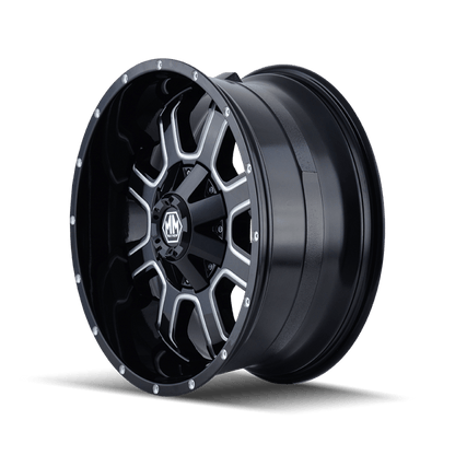 Mayhem 8103 Fierce 18x9 / 5x114.3 BP / - 12mm Offset / 87mm Hub Black w/ Milled Spokes Wheel - JDMuscleSPK517661