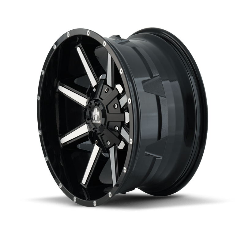Mayhem 8104 Arsenal 17x9 / 5x114.3 BP / - 12mm Offset / 87mm Hub Black/Machined Face Wheel - JDMuscleSPK517196